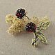 Brooch-pin: Wild blackberry Murano glass. Brooches. fiery-tale lampwork (fiery-tale). My Livemaster. Фото №5