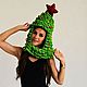 Hat-Christmas tree, A gift for the New Year 2024, A cool hat, a Christmas tree costume. Fun. Nadezhda Perepelitsa. My Livemaster. Фото №5