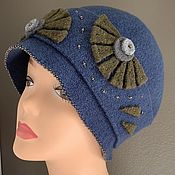 Hat with draped back 