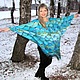 Batik silk tunic poncho 'Water snake'. People\\\'s shirts. OlgaPastukhovaArt. Online shopping on My Livemaster.  Фото №2