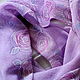 Order Lilac scarf,painting on muslin-Reaper,hot batik,220h55 cm. arkensoie Silkyway. Livemaster. . Wraps Фото №3