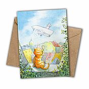 Aeroplanes paintings in children's Retro style Set of 4 posters