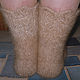 Order Women's knitted socks Golden lace. Warm Yarn. Livemaster. . Socks Фото №3
