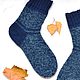 Knitted socks, Aviator 41-42 size,blue men's elite wool. Socks. knitsockswool. My Livemaster. Фото №5
