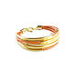 Orange bracelet, leather bracelet,leather bracelet 'Overflow'. Cuff bracelet. Irina Moro. My Livemaster. Фото №5
