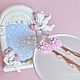 Заказать Серьги Мерцелла в розовом цвете. Alteya accessories  броши, украшения, декор. Ярмарка Мастеров. . Серьги-пусеты Фото №3