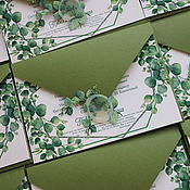 Свадебный салон handmade. Livemaster - original item Wedding invitations: Eucalyptus. Handmade.