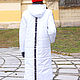 White women's coat, quilted coat, Loose Jacket with hood. Outerwear Jackets. Lara (EnigmaStyle). My Livemaster. Фото №5