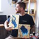 Карта Онежского озера с глубинами, 23*32 см, 5 слоёв. Элементы интерьера. Deepmaps. Ярмарка Мастеров.  Фото №5
