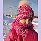 Заказать Комплект вязаный: шапка, варежки, снуд. Наталья .   knitting_family_. Ярмарка Мастеров. . Комплект из шапки и шарфа Фото №3