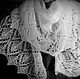 Fishy, or a Lacy scarf in "snow" (shawl, mini shawl, knitted scarf). Shawls. Lace Shawl by Olga. My Livemaster. Фото №5