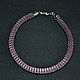 Collar Snake purple striped. Dog - Collars. Kairos. My Livemaster. Фото №5