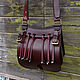 Hunting bag made of leather, jagdtash mod.3.1, Bordo, Gifts for hunters and fishers, Sevsk,  Фото №1