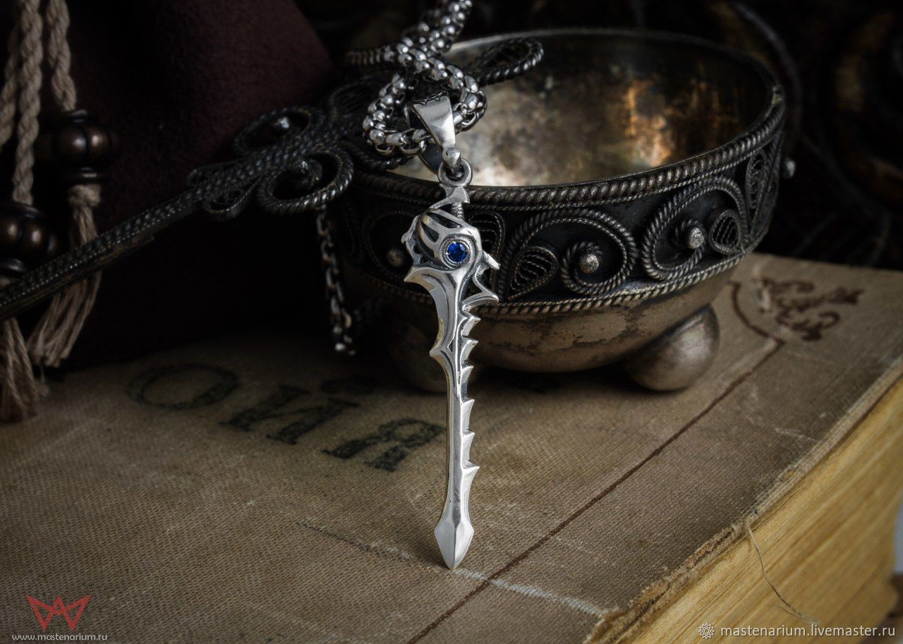 Rapier Pendant. Dota 2.  DotA 2. Warcraft.  Warcraft. brass silver, Pendant, Moscow,  Фото №1