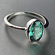 1,43ct Natural Emerald women's Silver ring with emerald, Rings, Moscow,  Фото №1