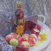Картины и панно handmade. Livemaster - original item Oil painting still Life with apples. Handmade.