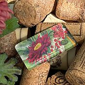Винтаж handmade. Livemaster - original item Frozen chrysanthemum. Designer brooch on a magnet.. Handmade.
