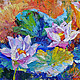 The painting 'Lotus flowers in the Afternoon' oil, Pictures, Voronezh,  Фото №1