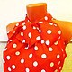 Blouse White dots on a red 40R.,42p.,44r.,46.,48r,.50p, Blouses, Moscow,  Фото №1
