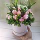 8 марта: букет тюльпанов в шляпной коробке  мыло ручной работы, Мыло, Савино,  Фото №1