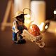 Ёлочная игрушка из ваты «Заяц с драконьим яйцом». Новогодние сувениры. Анастасия Милютина. Интернет-магазин Ярмарка Мастеров.  Фото №2