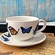 Чайная пара бабочки. Чайные пары. helen_art. Интернет-магазин Ярмарка Мастеров.  Фото №2