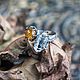 Silver ring with amber and quartz crystal 'ARTIO'. Rings. Unusual Gemstone Jewelry. My Livemaster. Фото №6