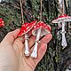 Керамическая ёлочная игрушка - колокольчик "Красный гриб". Елочные игрушки. Fungo ceramic. Ярмарка Мастеров.  Фото №5