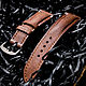 Watchband with a podium made of genuine leather, Watch Straps, St. Petersburg,  Фото №1