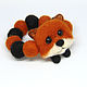 Bracelet 'Fox.' 100% wool, Bead bracelet, Ufa,  Фото №1