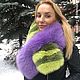 Меховые Варежки  и шапка с помпоном. Варежки. Татьяна Гогошидзе (tf_fur_workshop). Ярмарка Мастеров.  Фото №6