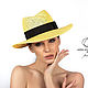 Летняя женская шляпа «Лайма» с широкими полями желтая, Шляпы, Санкт-Петербург,  Фото №1