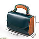 Amely-Green leather women's handbag, bag with wood. Classic Bag. Lemberg Leather. Online shopping on My Livemaster.  Фото №2