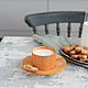 Coffee steam from the Siberian Cedar (Cup saucer) NC21, Mugs and cups, Novokuznetsk,  Фото №1