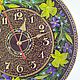Часы с росписью  "Весенние цветы". Часы классические. Сувениры и подарки от Елены Леньо (elenalenjo). Ярмарка Мастеров.  Фото №6
