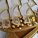Корабль с конфетами "Богатство морей" подарок. Композиции. Мастерская вкусных подарков. Ярмарка Мастеров.  Фото №4