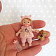 ПОДВИЖНАЯ Миниатюрная кукла - девочка. Кукольная миниатюра 1:12, Кукольные домики, Дрезден,  Фото №1