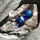 Swarovski blue heart earrings. Earrings. Sunduchok Aleks (sunduchokAlex). Online shopping on My Livemaster.  Фото №2