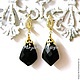 PARTY IN BLACK, серьги с черным ониксом. Серьги классические. МАЙЯ (Maya-Mi Design). Ярмарка Мастеров.  Фото №6