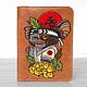 Gizmo Sand Brown Hand Painted Passport Cover, Passport cover, St. Petersburg,  Фото №1