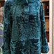 Шубка из каракульчи изумрудного цвета. Шубы. Мария Пугачева (mpugacheva). Ярмарка Мастеров.  Фото №4