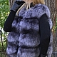 Vest fur black brown(silver) foxes. transverse layout. Vests. Zimma. My Livemaster. Фото №4