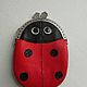 Wallet 'Ladybug' made of leather. Coin boxes. Irena (ReSoleil). My Livemaster. Фото №6