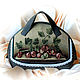 Cosmetic bag 'Sweet gooseberry', linen and tapestry, Beauticians, Rybinsk,  Фото №1