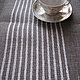 Linen tablecloth grey with white stripe, Size 1,90 x 1,48. Tablecloths. Initasworks (Inita). Online shopping on My Livemaster.  Фото №2