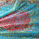 `Солнце в стиле Эбру` (платок выполнен в технике Эбру - рисунки по воде мастером Ивановой Анной (Ann Iva)