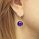 Silver earrings with amethyst

