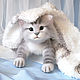 Валяный котенок Дейзи. Войлочная игрушка. Радужное вдохновение (bunchikova). Ярмарка Мастеров.  Фото №4