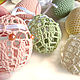 Set of 6 pieces 6cm Easter Fishnet Eggs Knitted. Eggs. BarminaStudio❤️Vyazanyj dekor✔️Marina (barmar). Интернет-магазин Ярмарка Мастеров.  Фото №2
