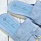 Clogs made of natural suede, in blue color!. Crogs. SHOES&BAGS. My Livemaster. Фото №4